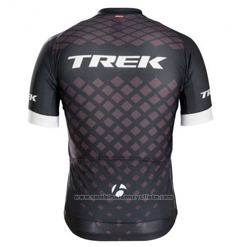 2016 Maillot Cyclisme Trek Bontrager Noir Manches Courtes et Cuissard